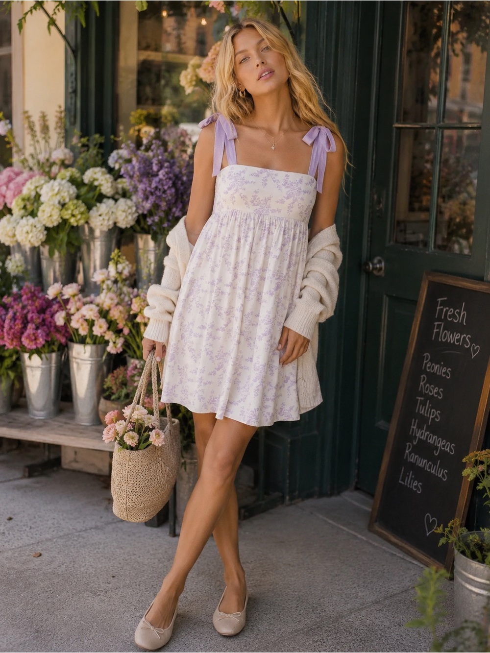 French Flower Market Mini - lilac